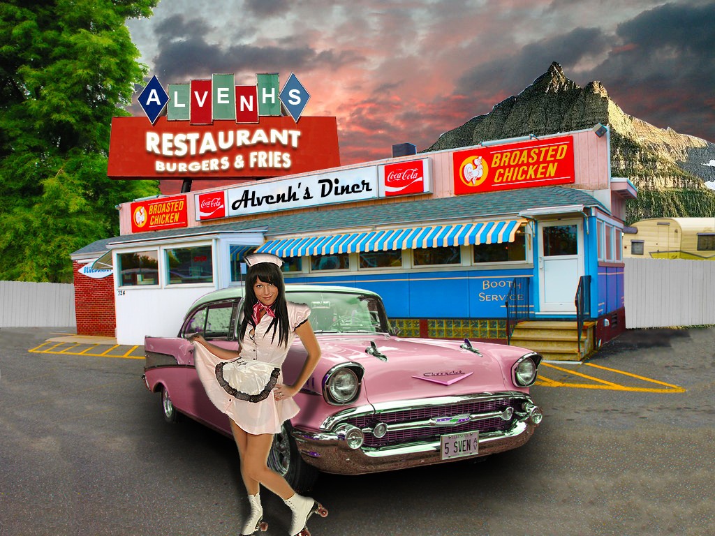 Photoshop: 50’s Scenic Diner