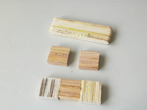 Sticks made into squares