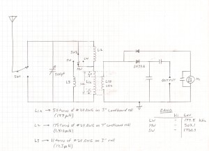 Modified Crystal Radio Schematic Diagram