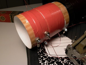 Adding binding posts to the coil.