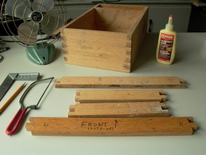 Making finger box joints.