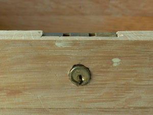 Vintage piano lock.