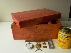 Box stained with Minwax "Gunstock" (color) stain.