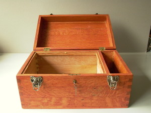 Stained wooden box